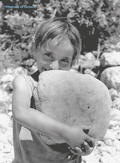 The girl with the bread - Post card