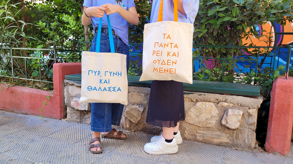 Ta panta rei kai ouden menei - Tote bag